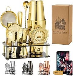 Consejos para decorar tu bar en casa con sets de coctelería dorados
