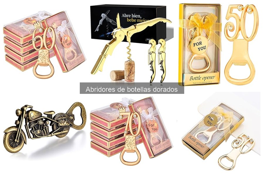 Abridores de botellas dorados como regalos: ideas únicas