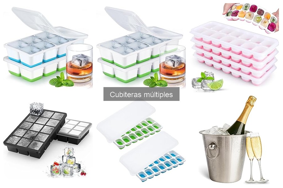 Accesorios esenciales para cubiteras múltiples en coctelería
