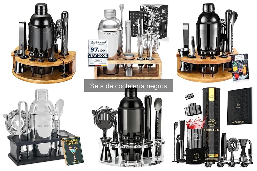 Accesorios imprescindibles para un set de coctelería negro