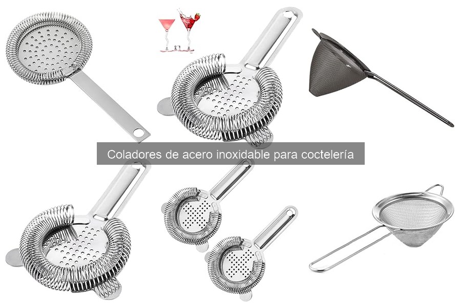 Accesorios para Coladores de Acero Inoxidable en Coctelería