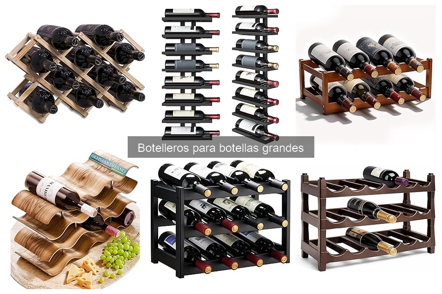 Alternativas a botelleros para botellas grandes en casa