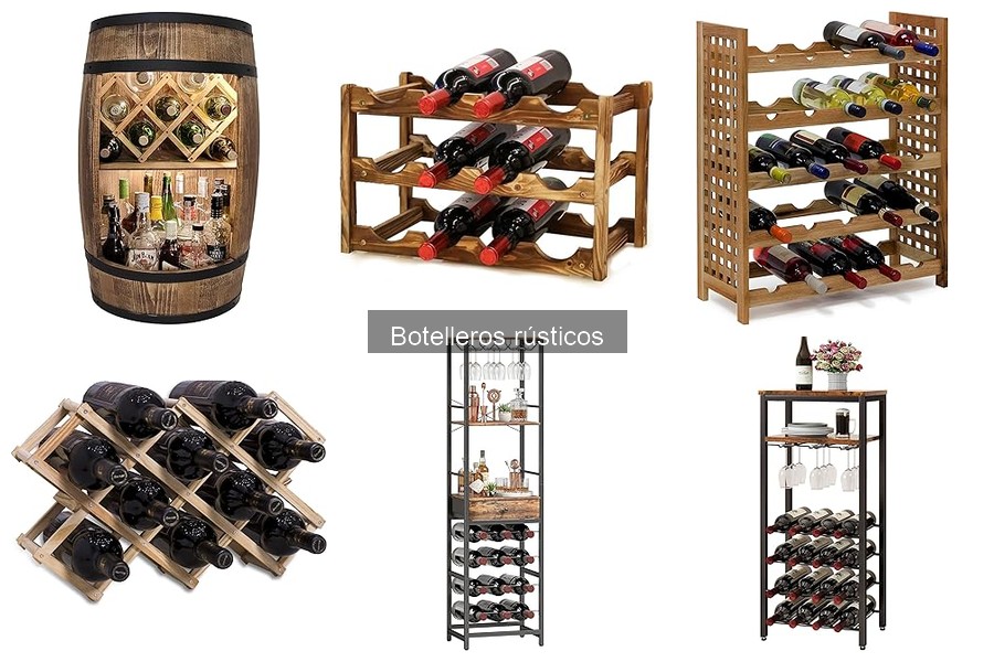 Alternativas a botelleros rústicos para espacios pequeños