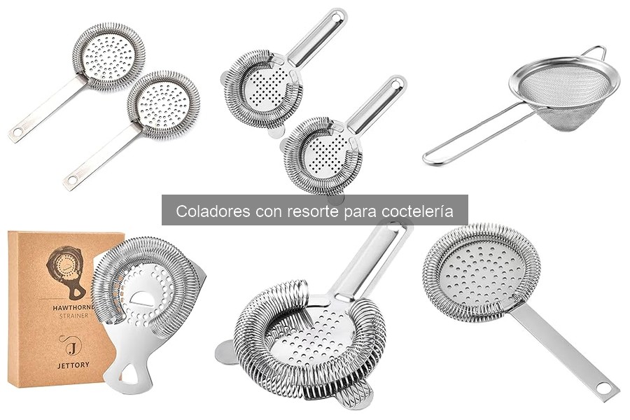 Alternativas a coladores con resorte para coctelería