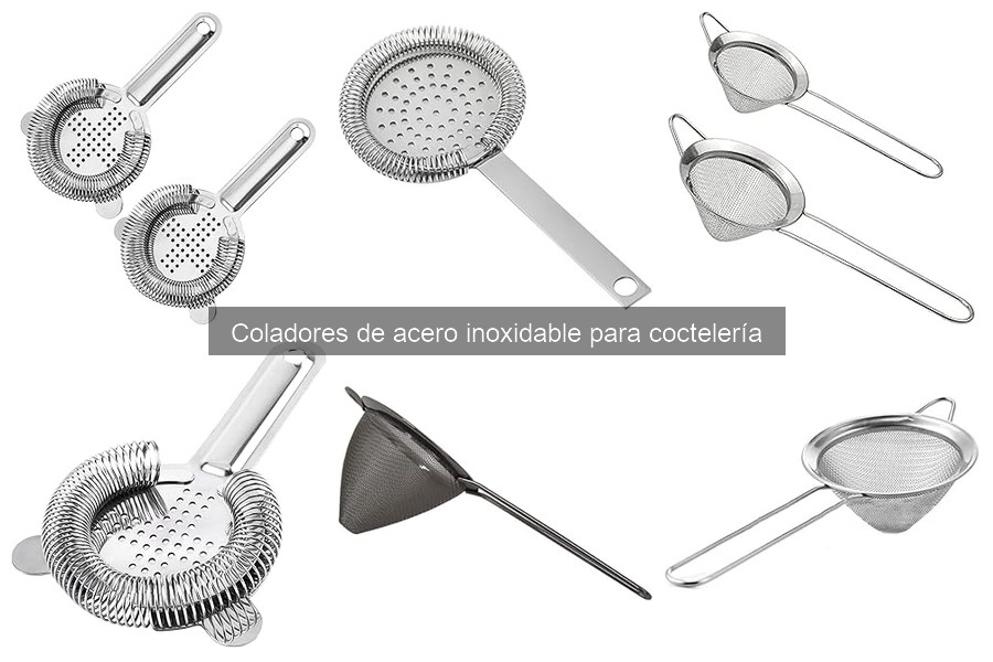 Alternativas a coladores de acero inoxidable para coctelería