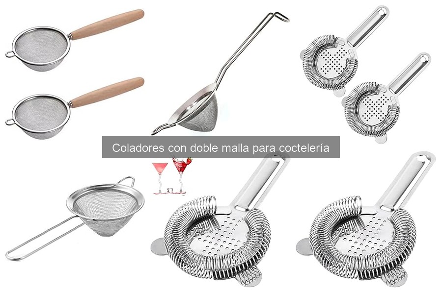 Alternativas a coladores de doble malla en coctelería
