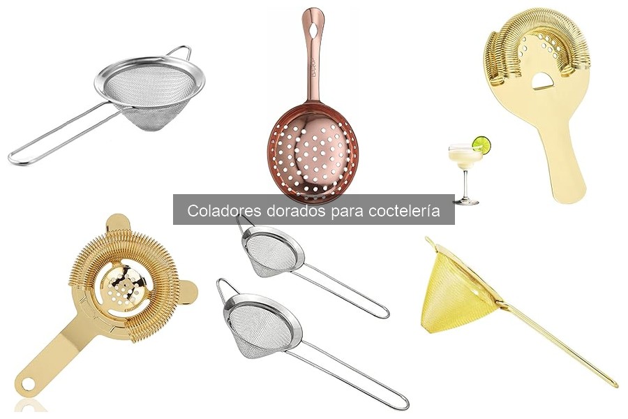 Alternativas a coladores dorados para coctelería