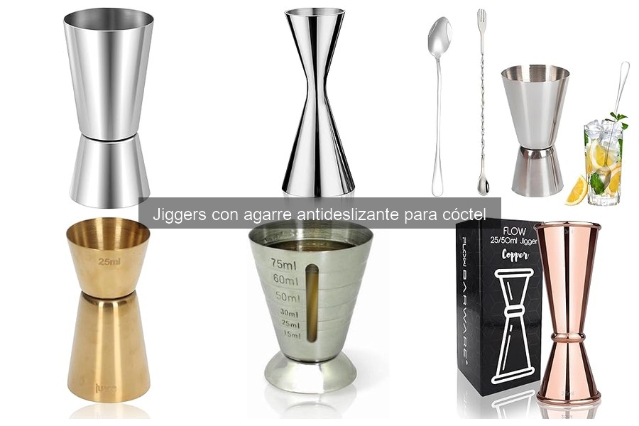 Alternativas a jiggers con agarre antideslizante para cócteles