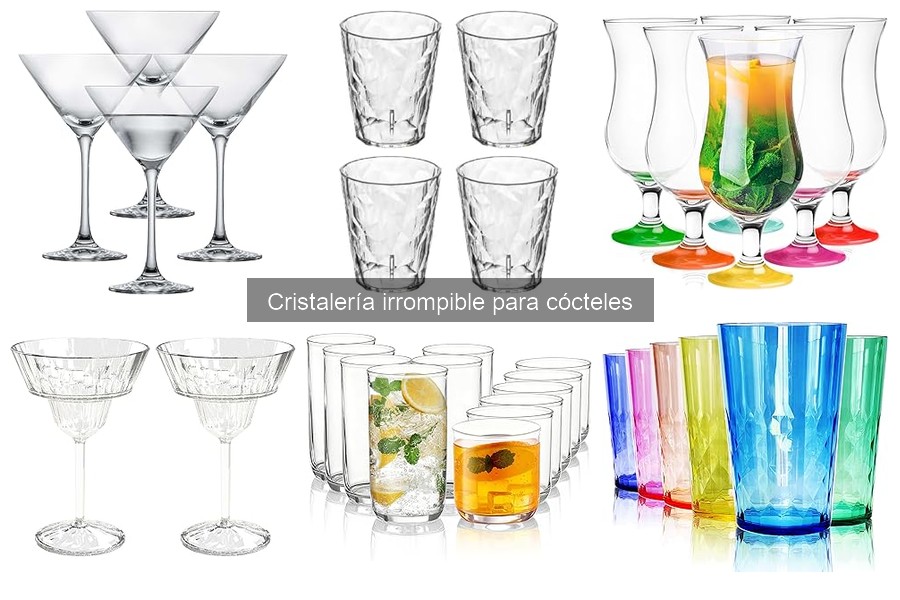 Alternativas a la cristalería irrompible para cócteles