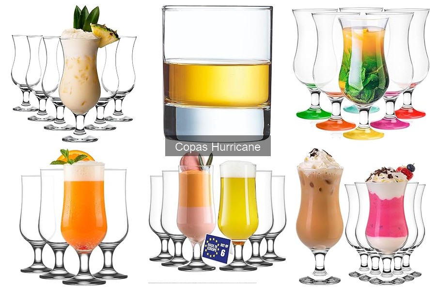 Alternativas a las copas Hurricane para cócteles