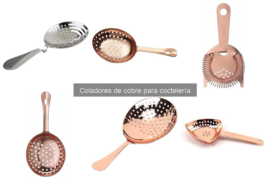 Alternativas a los coladores de cobre en coctelería