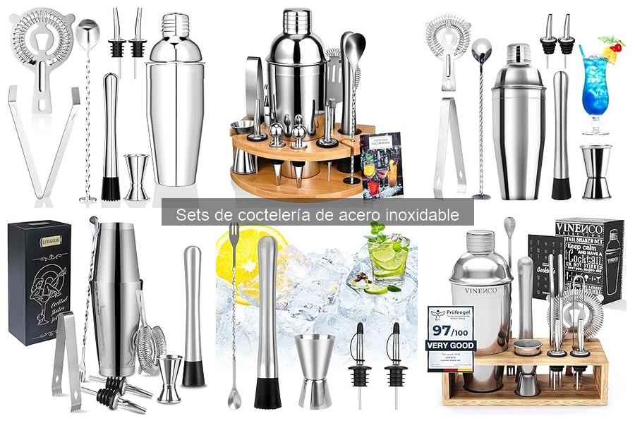 Alternativas a sets de coctelería de acero inoxidable