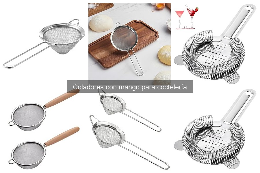 Alternativas al colador con mango en coctelería