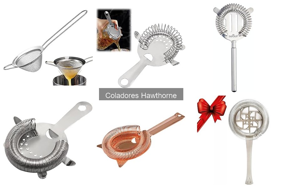 Alternativas al colador Hawthorne para cocteles