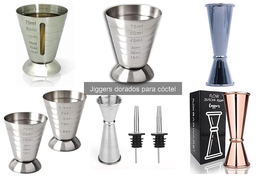 Alternativas al jigger dorado para medir bebidas
