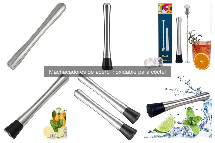 Alternativas al machacador de acero inoxidable para cócteles