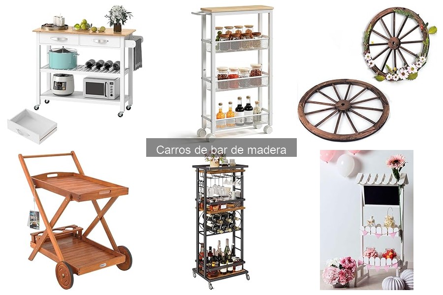 Carros de bar de madera: funcionalidad en espacios pequeños