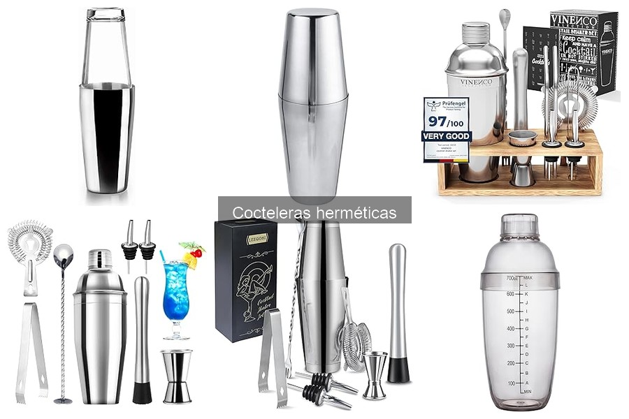 Cocteleras herméticas vs utensilios de bar: ¡Compara ya!