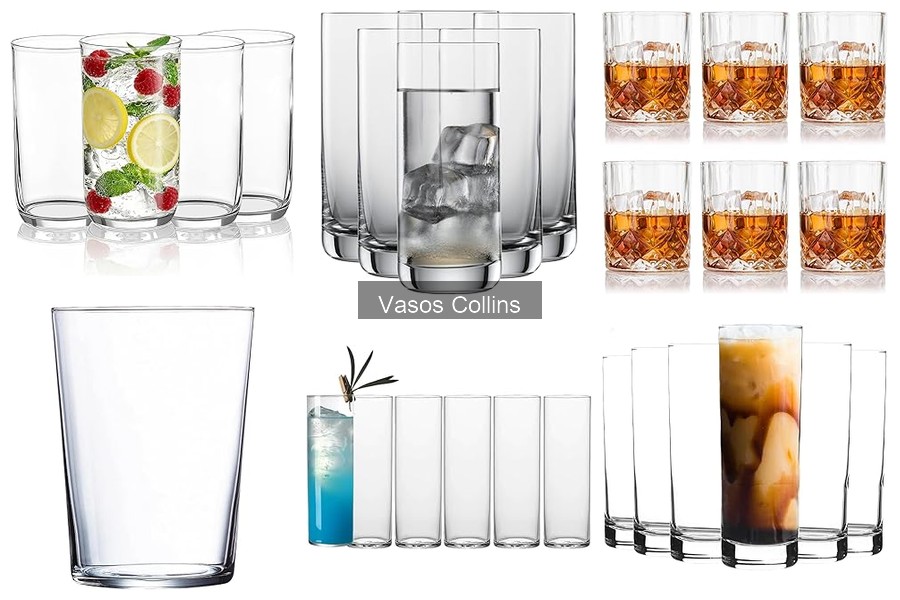 Cocteles deliciosos para servir en vasos Collins