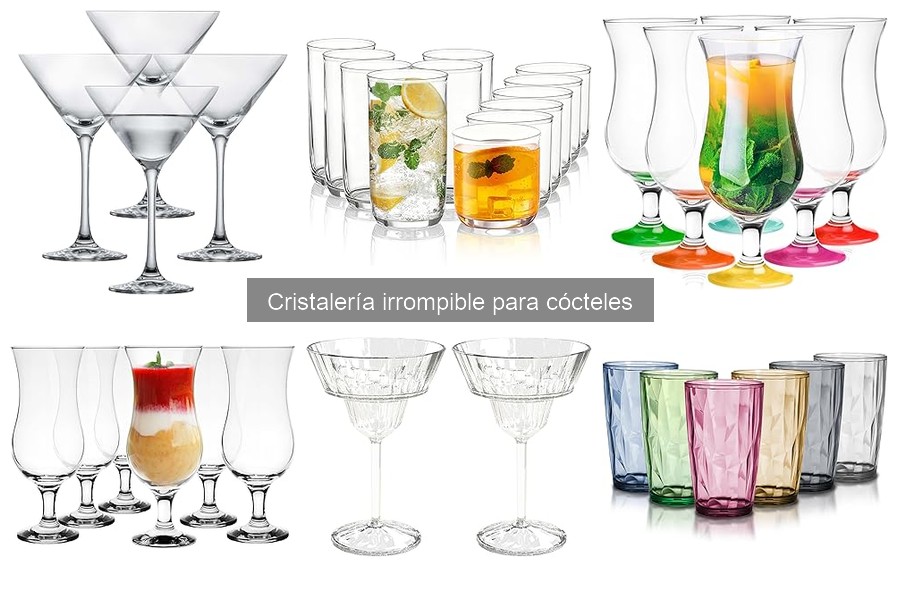 Cómo cuidar la cristalería irrompible para cócteles