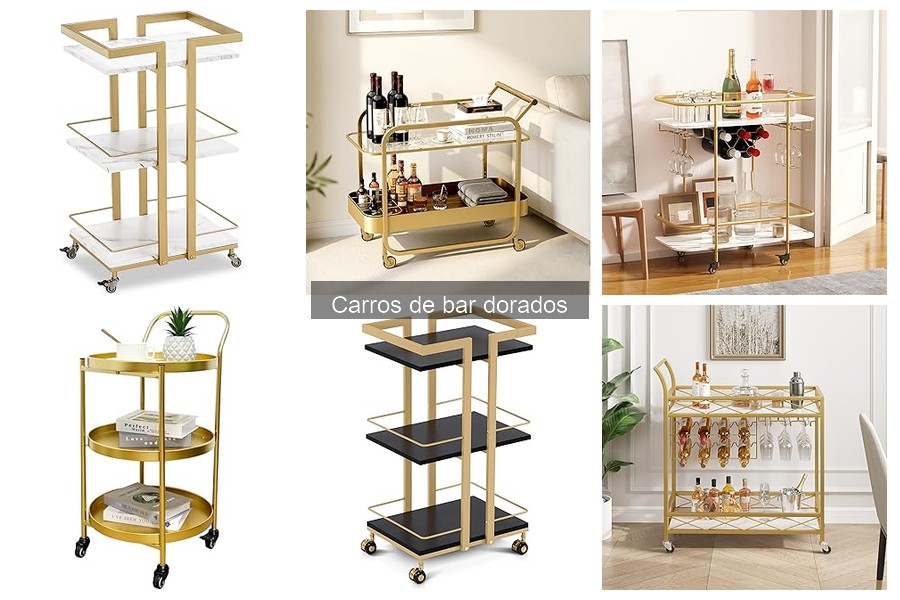 Cómo elegir el carro de bar dorado ideal para tu hogar