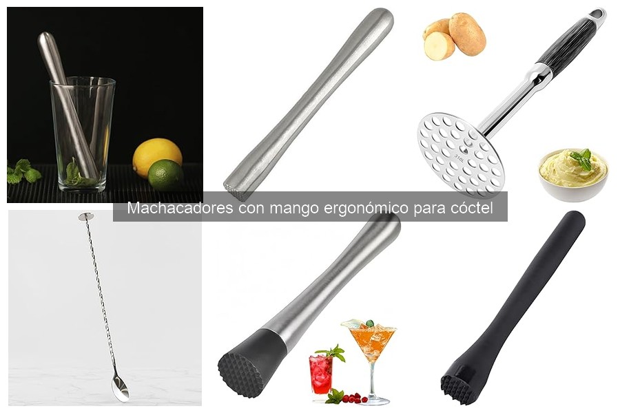 Cómo usar un machacador con mango ergonómico para cócteles