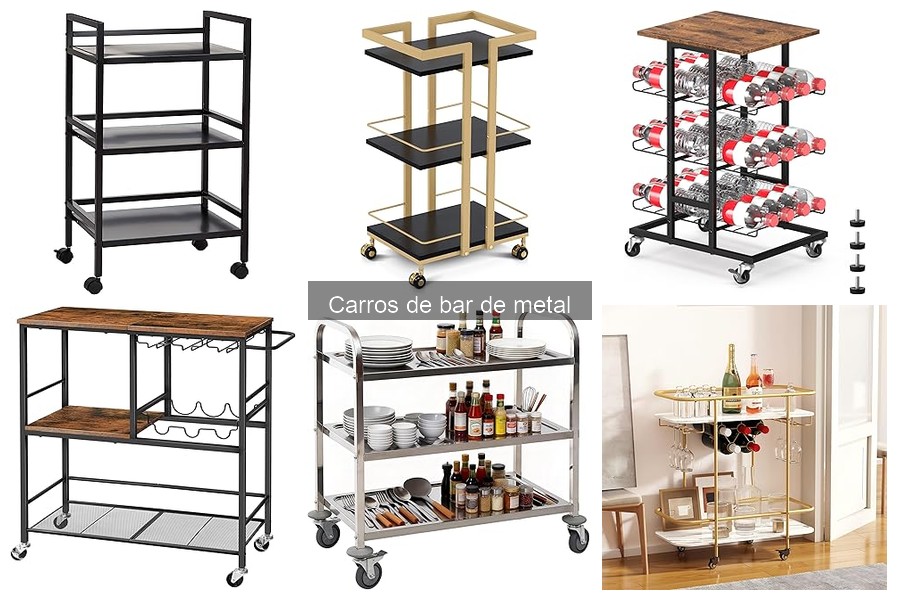 Comparativa: Carros de bar de metal vs. madera