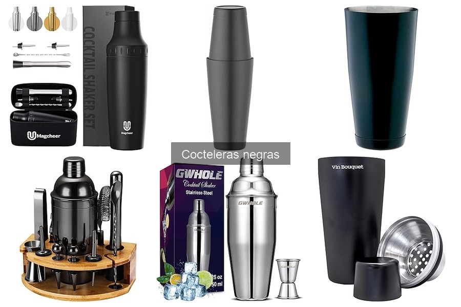 Comparativa: Cocteleras Negras de Acero Inoxidable vs Plástico