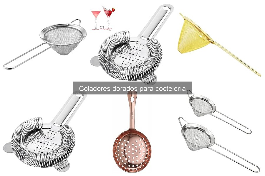 Comparativa: Coladores dorados vs. Acero inoxidable para cocktails