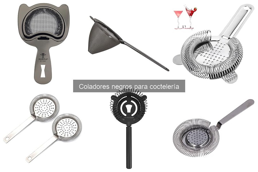 Comparativa: Coladores Negros vs. Acero Inoxidable para Cocteles