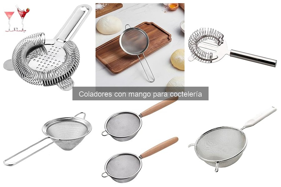 Comparativa de coladores con mango para coctelería