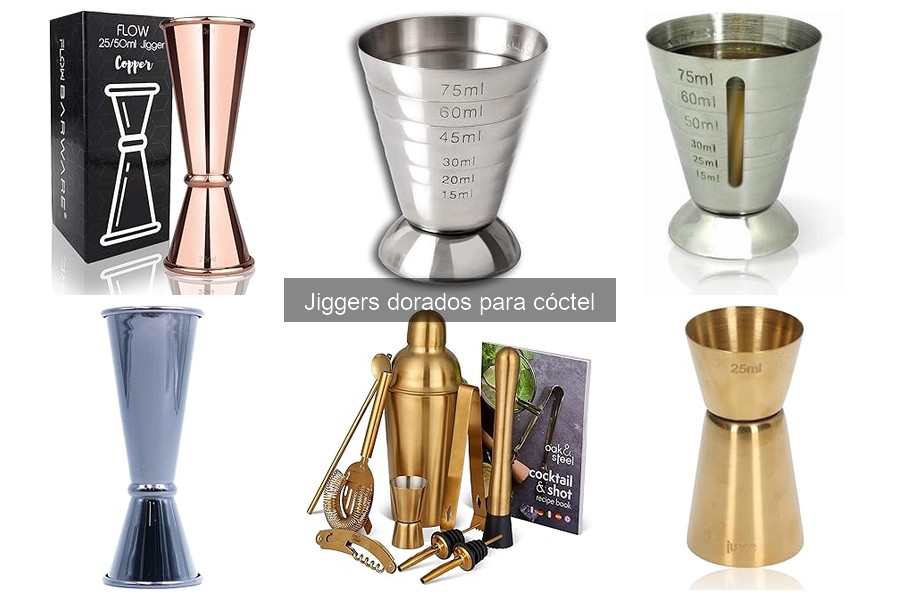 Comparativa de los Mejores Jiggers Dorados para Cóctel