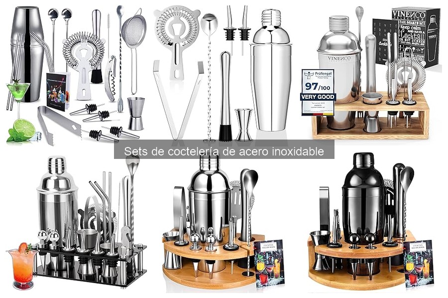 Comparativa de los Mejores Sets de Coctelería de Acero Inoxidable