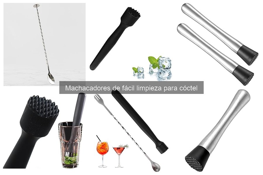 Comparativa de machacadores de plástico y metálicos para cócteles
