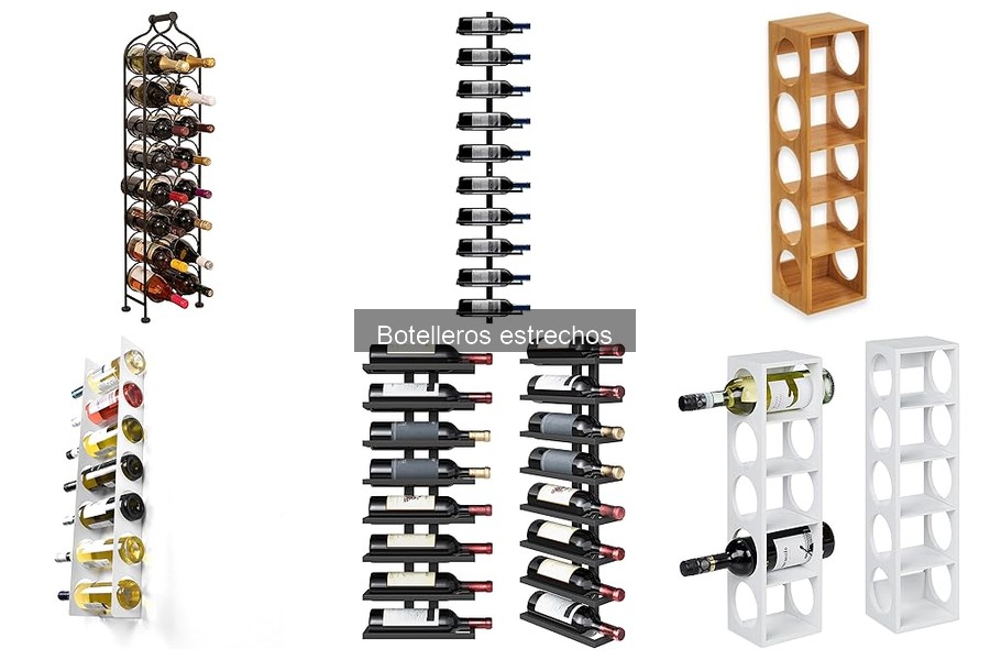Comparativa de Materiales en Botelleros Estrechos