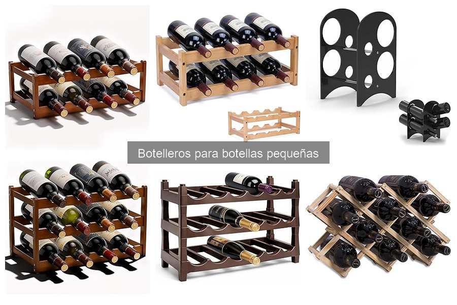 Comparativa de materiales en botelleros para botellas pequeñas