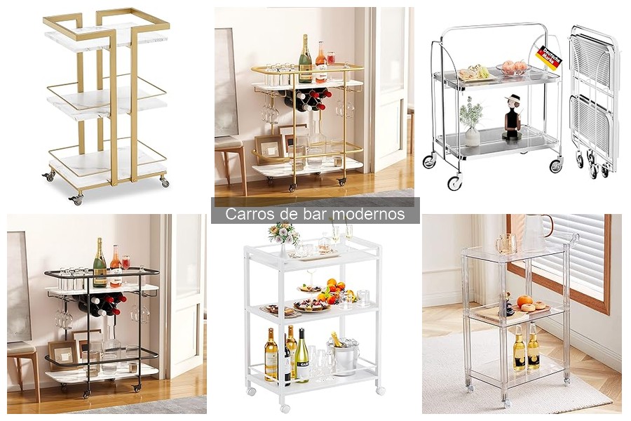 Comparativa de materiales en carros de bar modernos