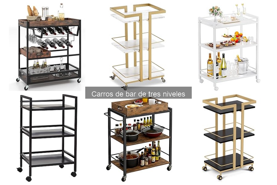 Comparativa de materiales para carros de bar de tres niveles