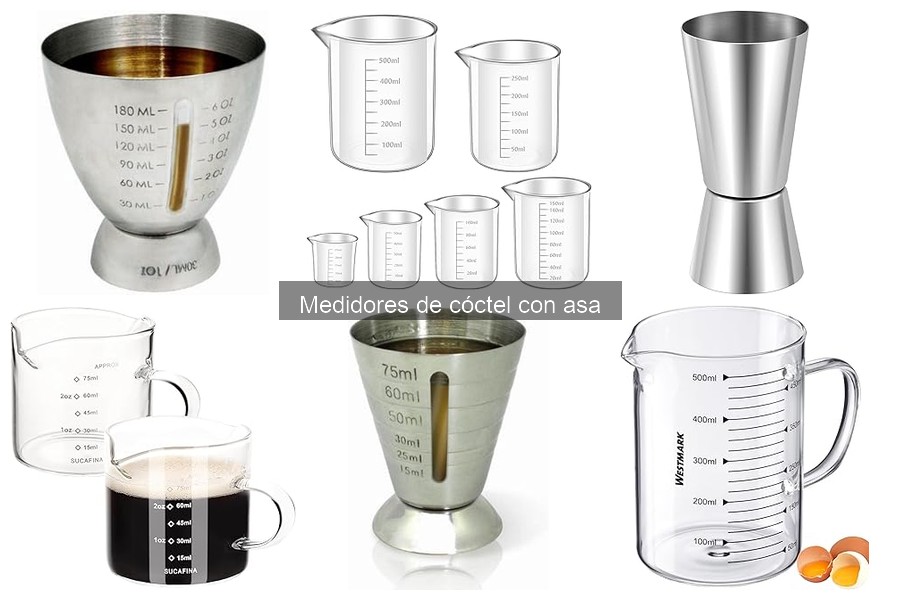 Comparativa de medidores de cóctel con asa: mejores marcas
