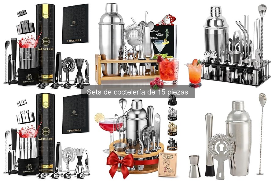 Comparativa: Mejores sets de coctelería de 15 piezas