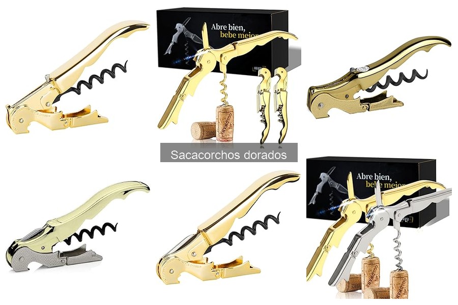 Comparativa: Sacacorchos manuales vs eléctricos dorados
