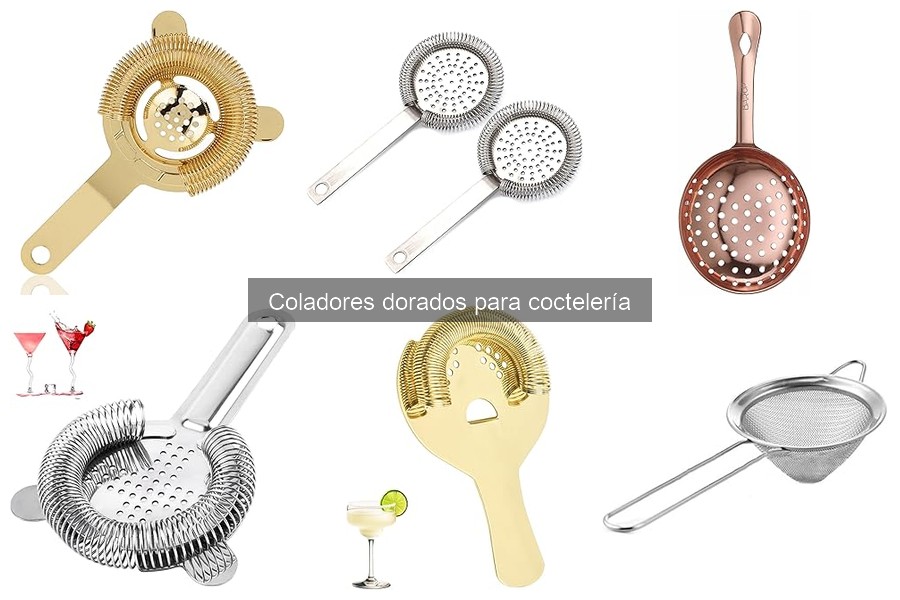 Coste promedio de coladores dorados para coctelería