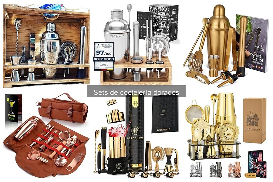 ¿Cuánto cuesta un set de coctelería dorados? Precios y recomendados