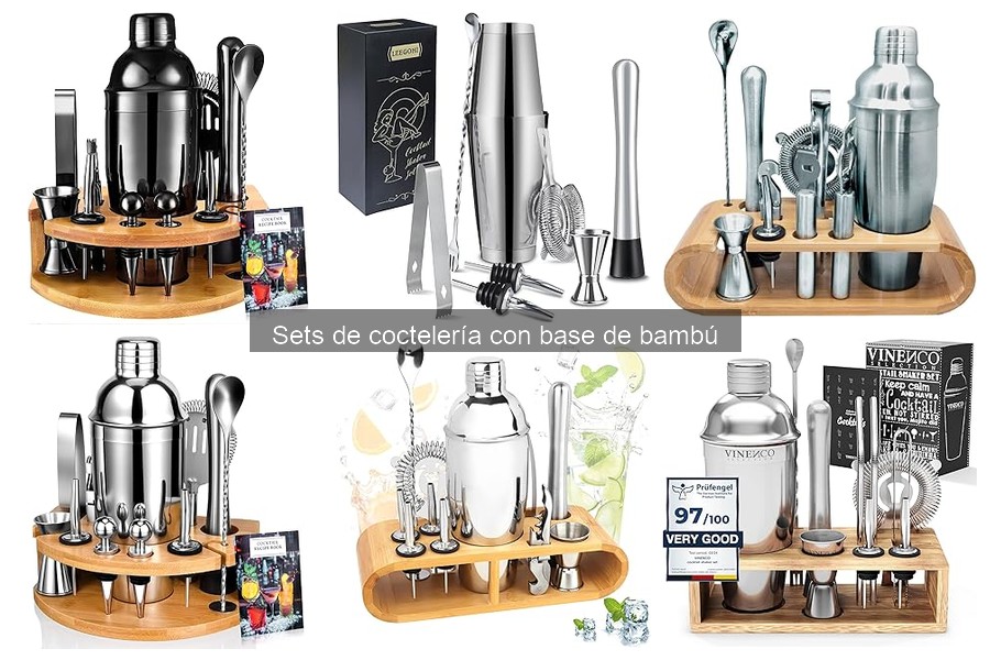 Dónde comprar sets de coctelería con base de bambú y precios