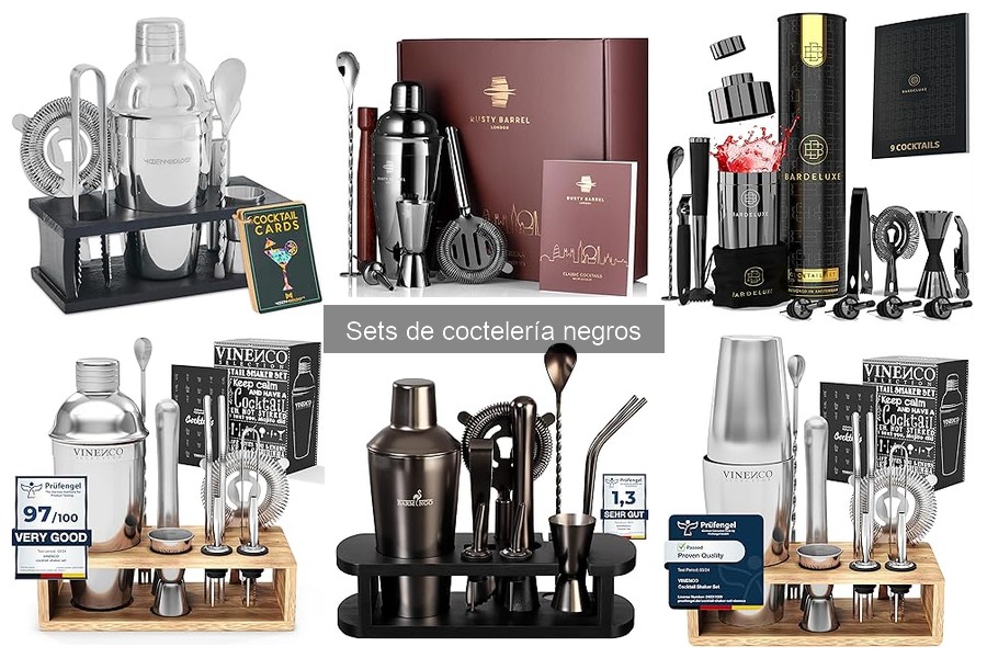 Dónde comprar sets de coctelería negros a buen precio
