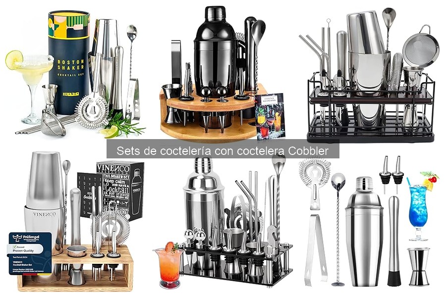 Dónde comprar un set de coctelería con coctelera Cobbler barato