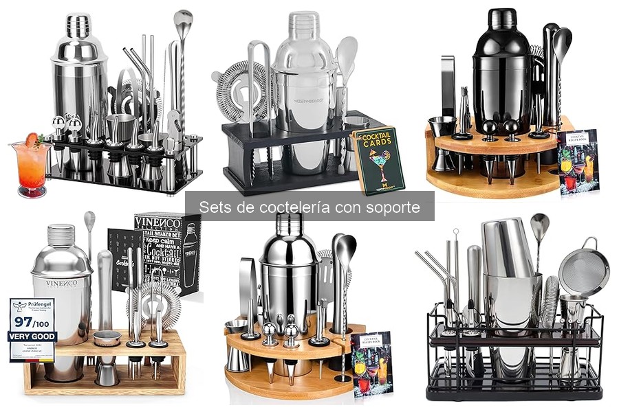 Dónde comprar un set de coctelería con soporte económico