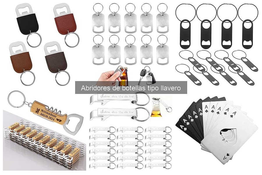 Estilos de abridores de botellas tipo llavero para ocasiones