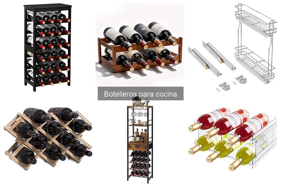 Estilos de botelleros que realzan la decoración de tu cocina