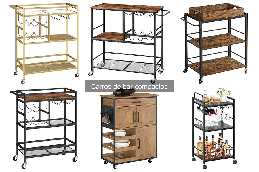 Estilos de carros de bar compactos y su decoración